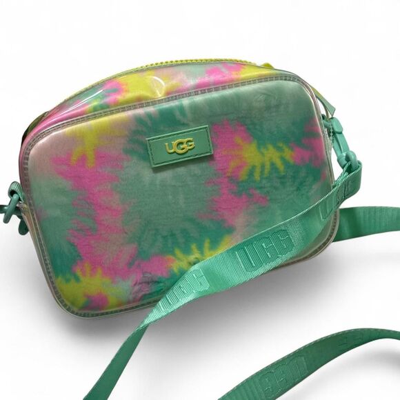 RARE UGG green & pink tie dye crossbody bag: Rare color combo - Picture 1 of 7